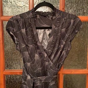 Geometric wrap dress